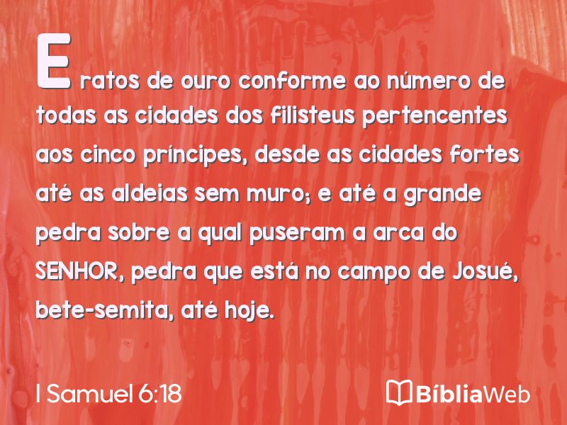 I Samuel 6:18 em imagem para compartilhar