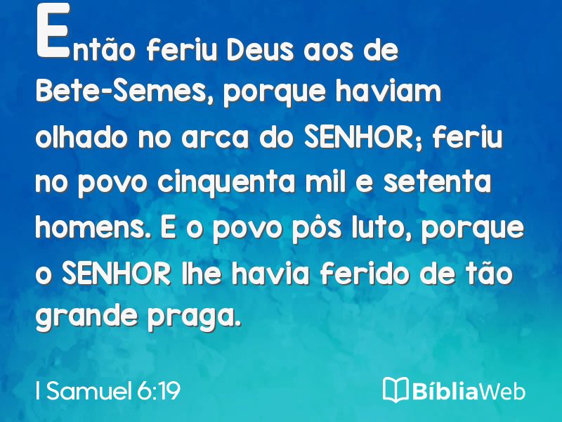 I Samuel 6:19 em imagem para compartilhar