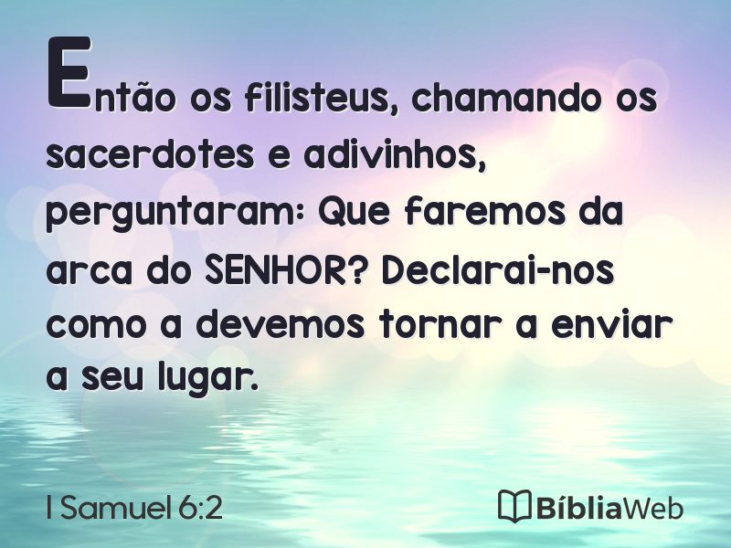 I Samuel 6:2 em imagem para compartilhar