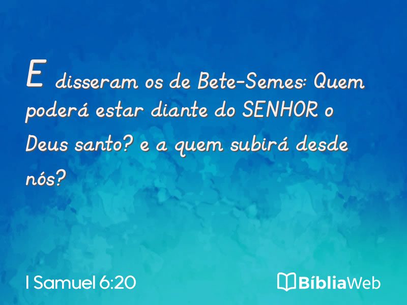 I Samuel 6:20 em imagem para compartilhar