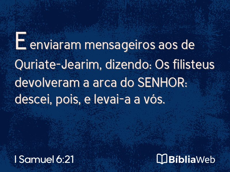 I Samuel 6:21 em imagem para compartilhar