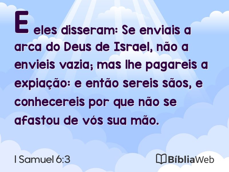 I Samuel 6:3 em imagem para compartilhar
