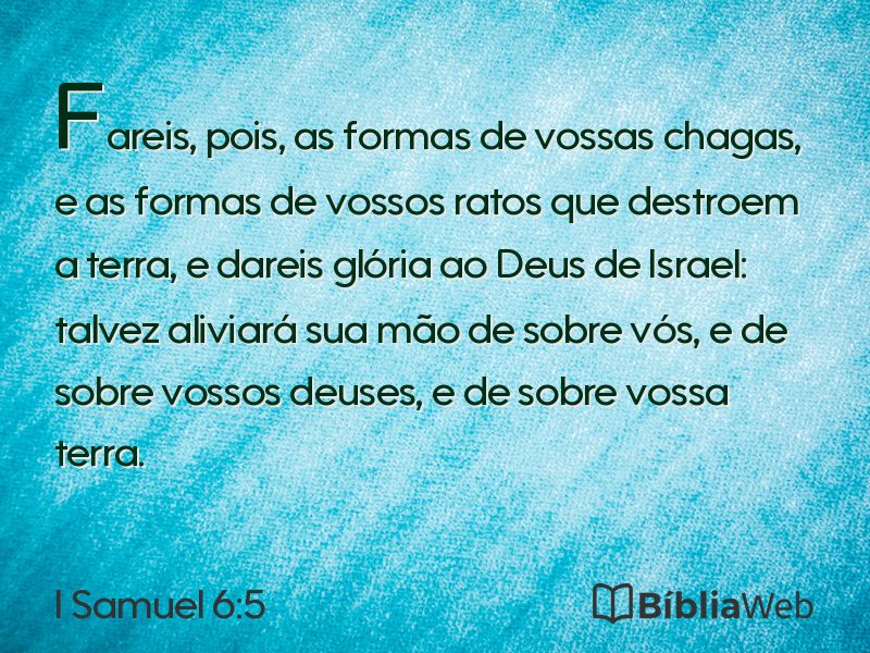 I Samuel 6:5 em imagem para compartilhar