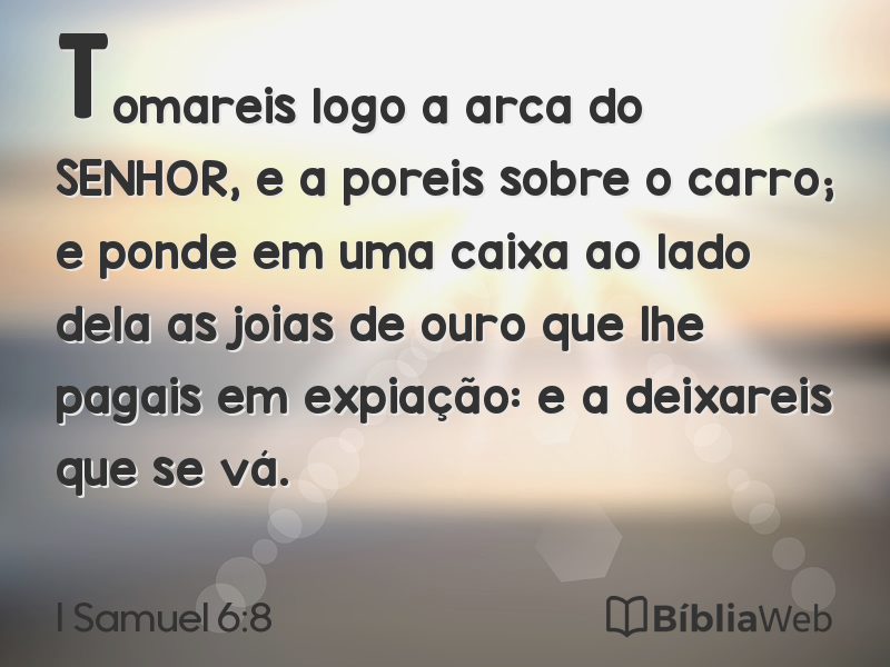 I Samuel 6:8 em imagem para compartilhar