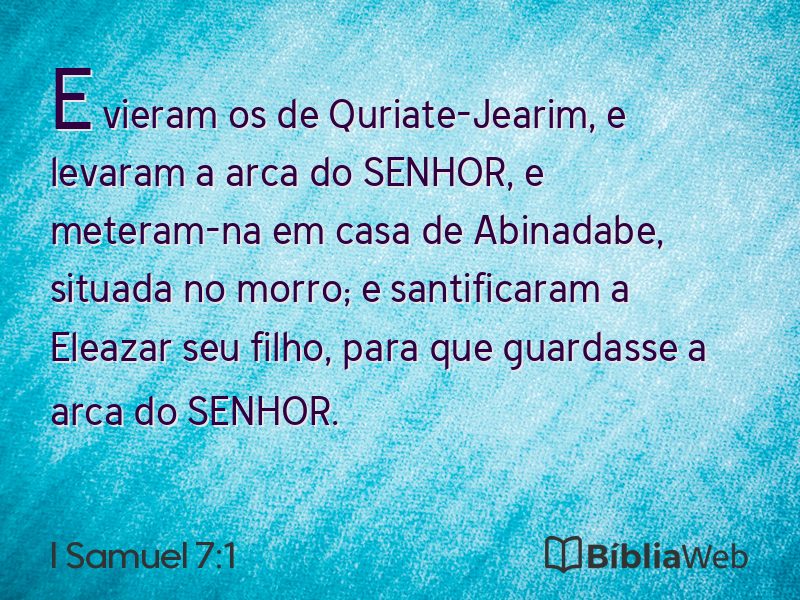 I Samuel 7:1 em imagem para compartilhar
