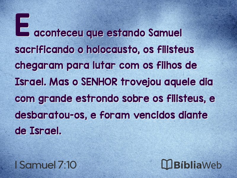 I Samuel 7:10 em imagem para compartilhar