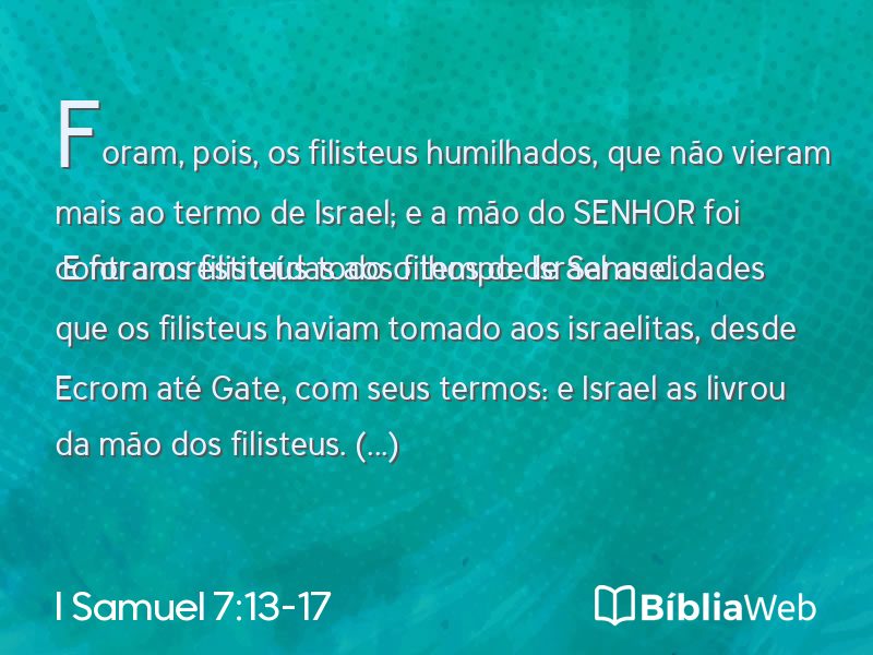 I Samuel 7:13-17 em imagem para compartilhar