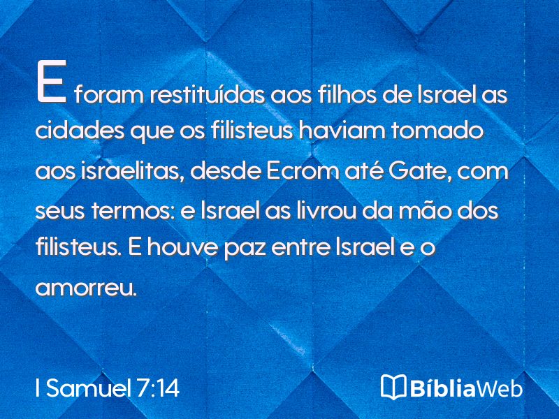 I Samuel 7:14 em imagem para compartilhar