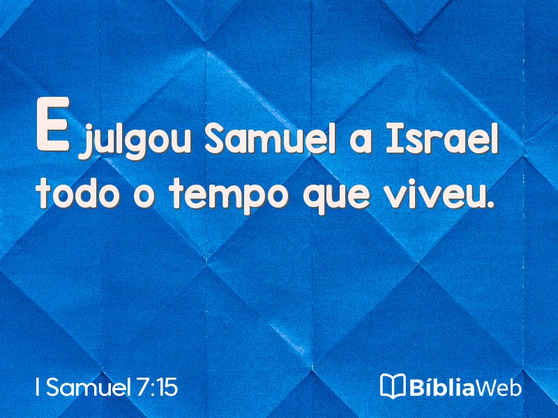 I Samuel 7:15 em imagem para compartilhar