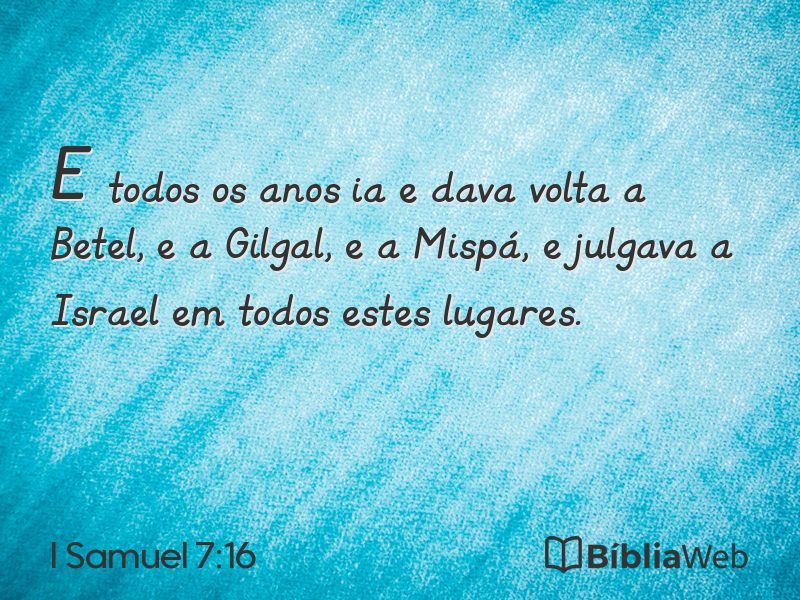 I Samuel 7:16 em imagem para compartilhar