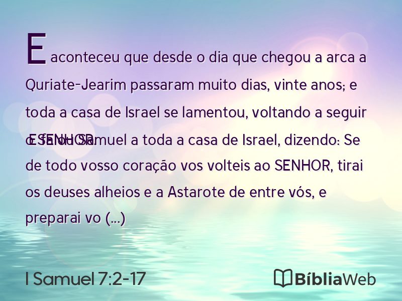 I Samuel 7:2-17 em imagem para compartilhar