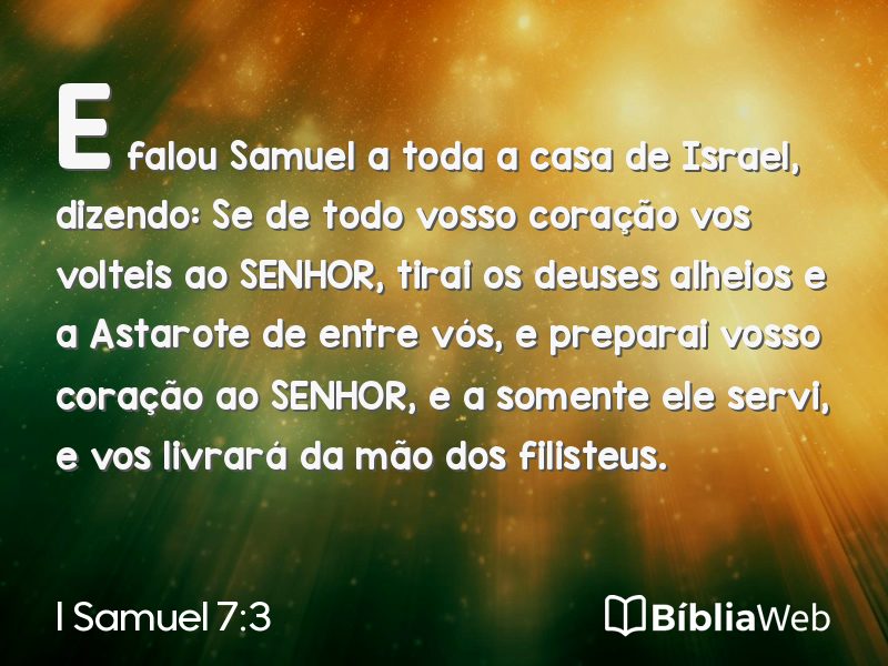 I Samuel 7:3 em imagem para compartilhar