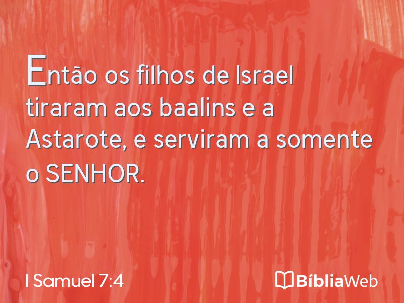 I Samuel 7:4 em imagem para compartilhar