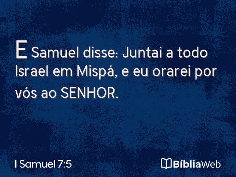 I Samuel 7:5 em imagem para compartilhar