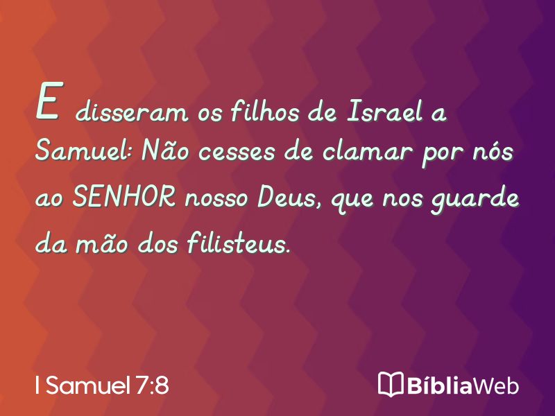 I Samuel 7:8 em imagem para compartilhar
