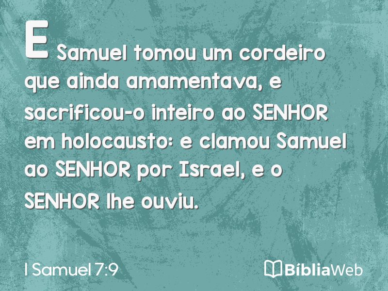 I Samuel 7:9 em imagem para compartilhar