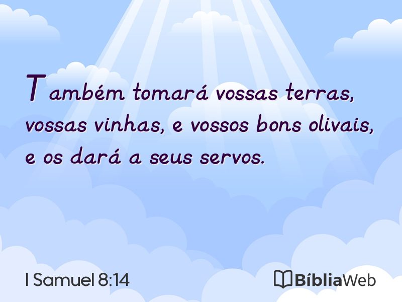 I Samuel 8:14 em imagem para compartilhar