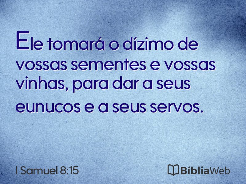 I Samuel 8:15 em imagem para compartilhar