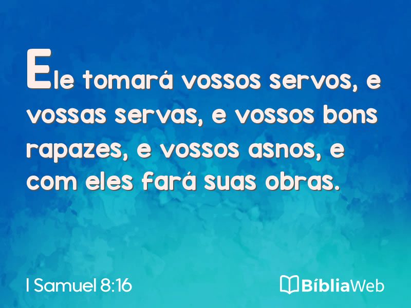 I Samuel 8:16 em imagem para compartilhar