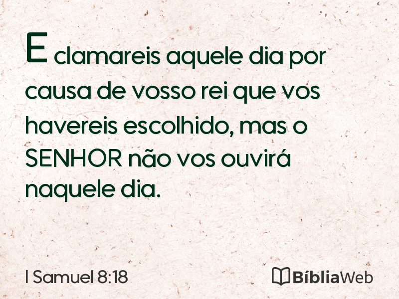 I Samuel 8:18 em imagem para compartilhar