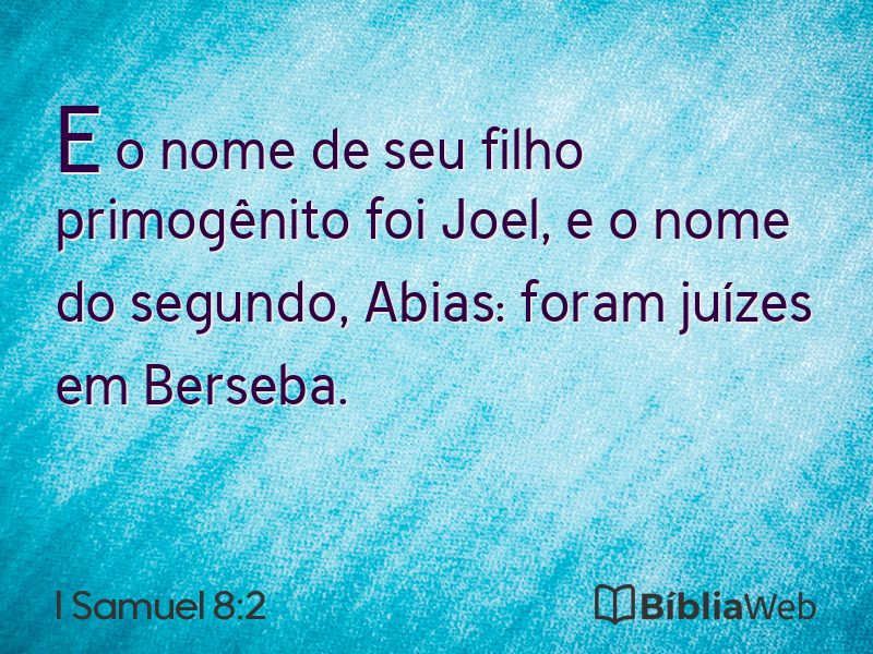 I Samuel 8:2 em imagem para compartilhar
