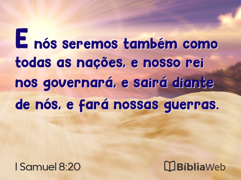 I Samuel 8:20 em imagem para compartilhar