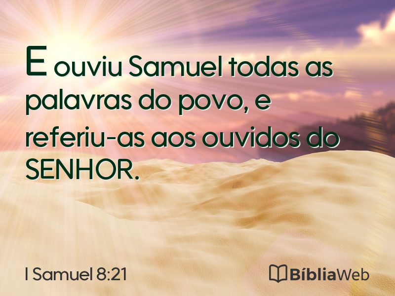 I Samuel 8:21 em imagem para compartilhar