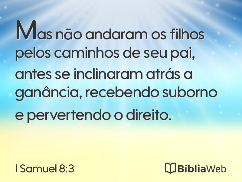 I Samuel 8:3 em imagem para compartilhar