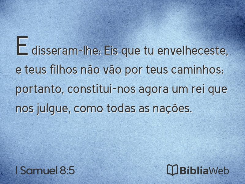 I Samuel 8:5 em imagem para compartilhar