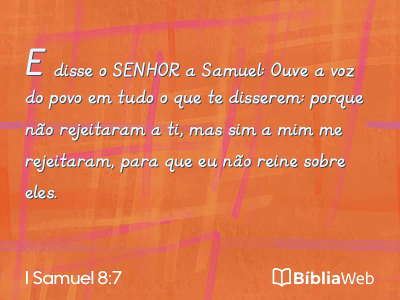 I Samuel 8:7 em imagem para compartilhar