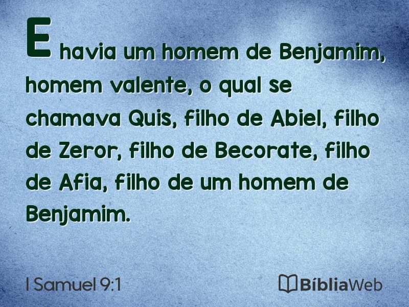 I Samuel 9:1 em imagem para compartilhar