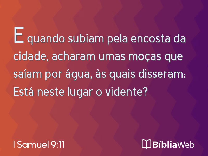 I Samuel 9:11 em imagem para compartilhar