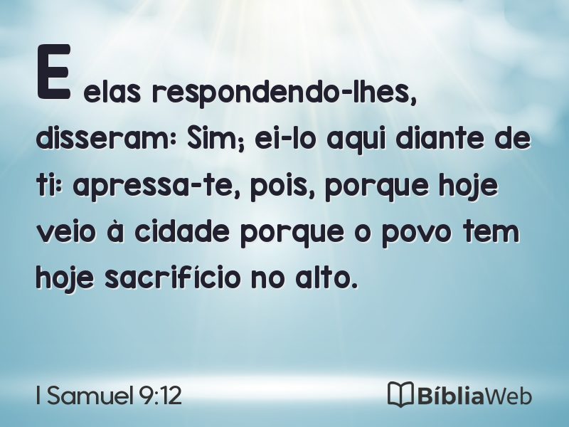 I Samuel 9:12 em imagem para compartilhar