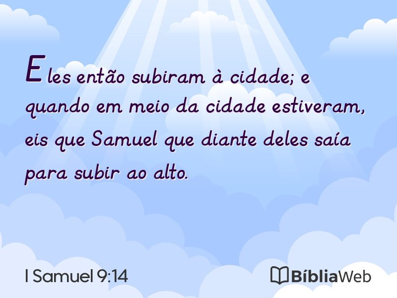 I Samuel 9:14 em imagem para compartilhar