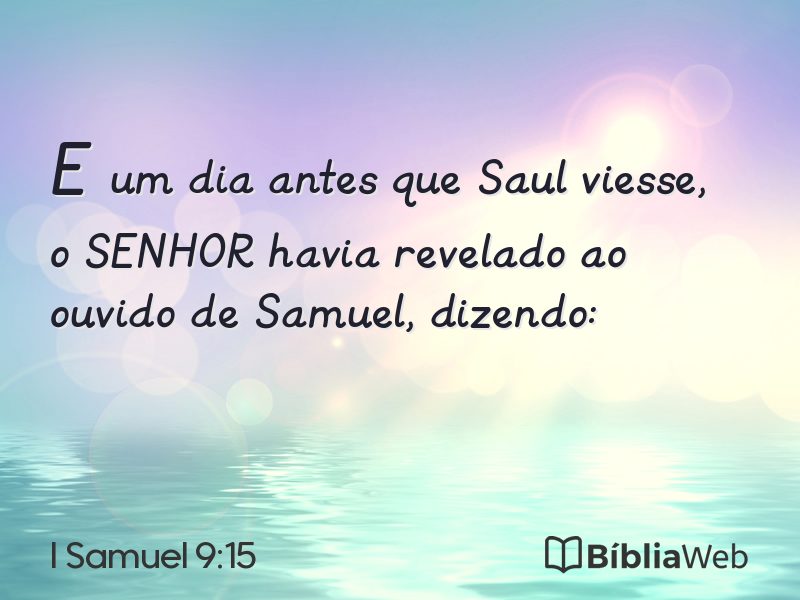 I Samuel 9:15 em imagem para compartilhar