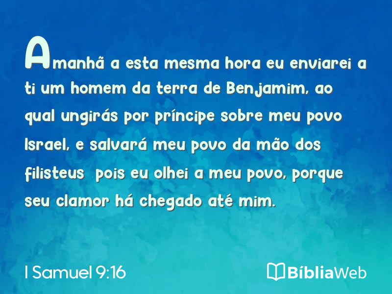 I Samuel 9:16 em imagem para compartilhar