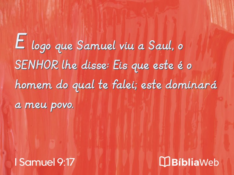 I Samuel 9:17 em imagem para compartilhar
