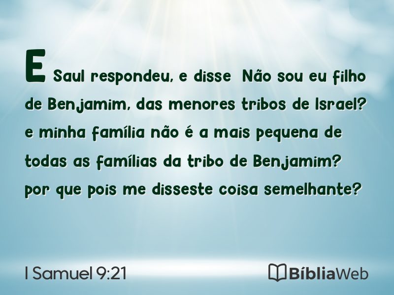 I Samuel 9:21 em imagem para compartilhar