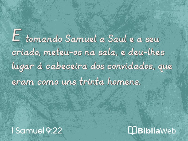 I Samuel 9:22 em imagem para compartilhar