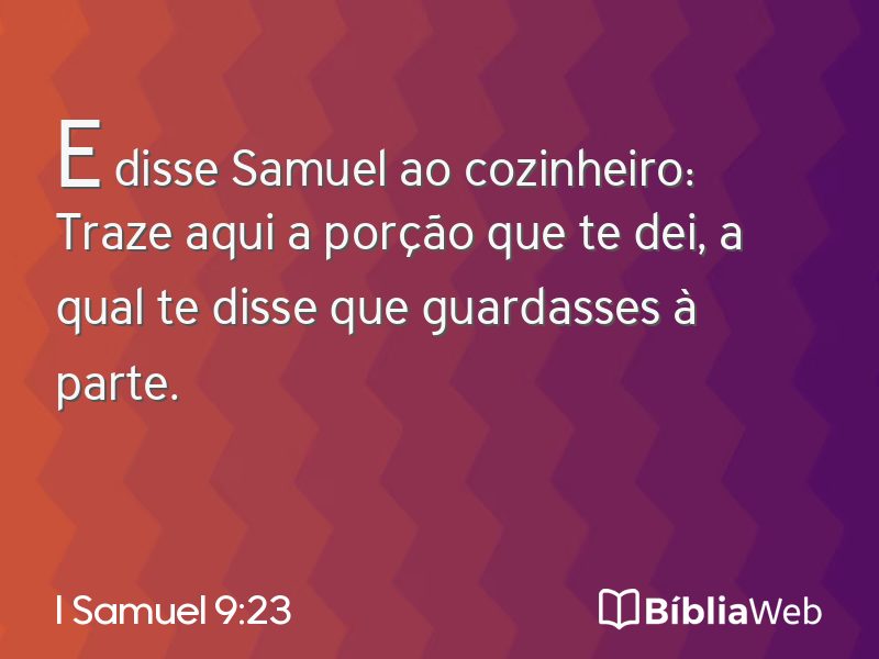 I Samuel 9:23 em imagem para compartilhar