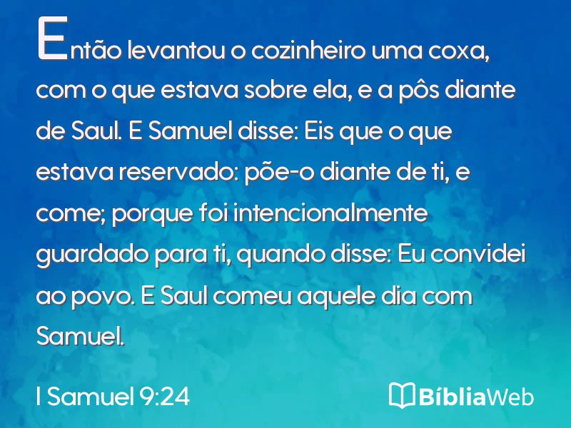 I Samuel 9:24 em imagem para compartilhar