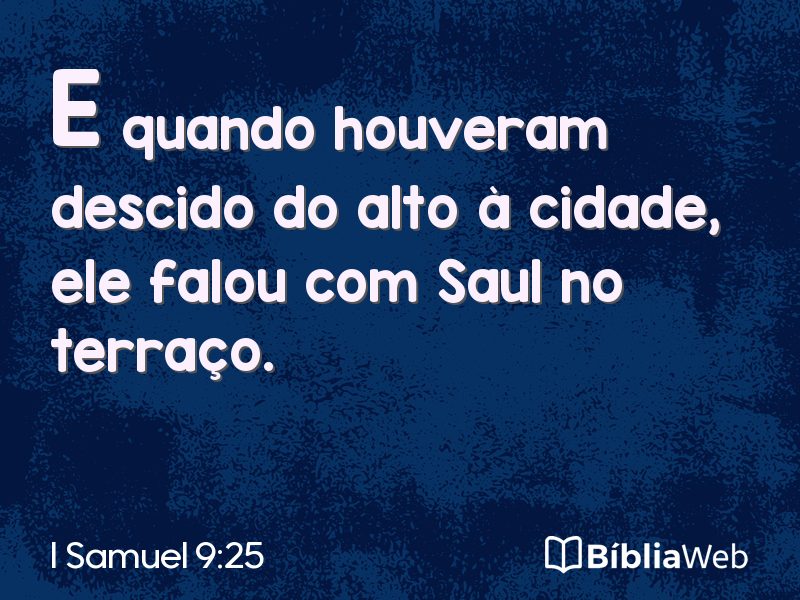 I Samuel 9:25 em imagem para compartilhar