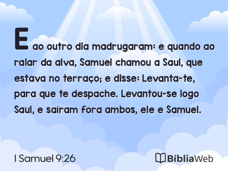 I Samuel 9:26 em imagem para compartilhar