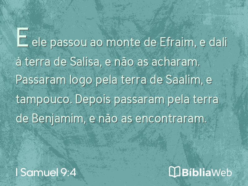 I Samuel 9:4 em imagem para compartilhar