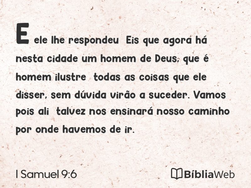 I Samuel 9:6 em imagem para compartilhar