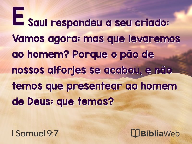 I Samuel 9:7 em imagem para compartilhar