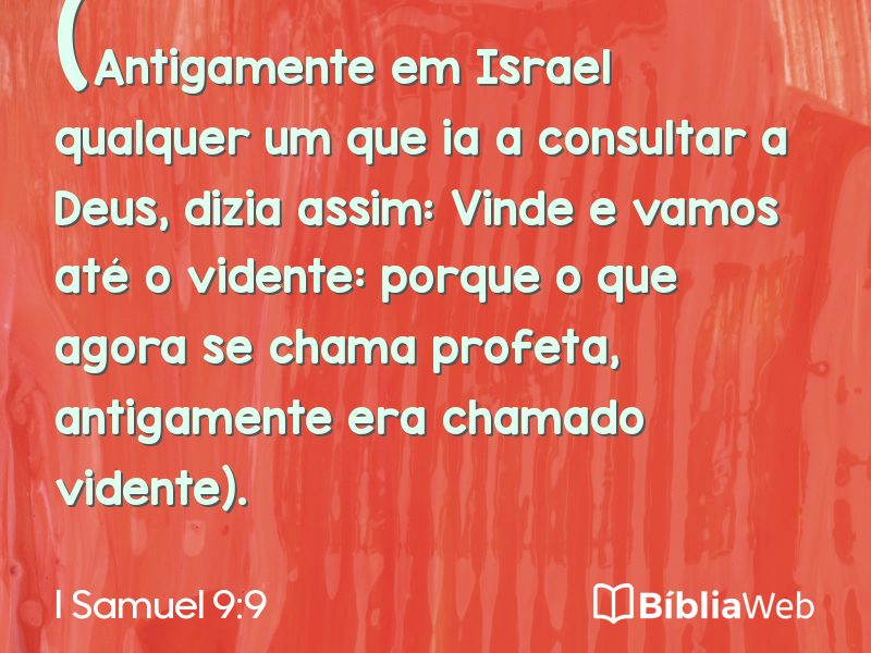I Samuel 9:9 em imagem para compartilhar