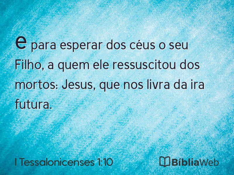 I Tessalonicenses 1:10 em imagem para compartilhar