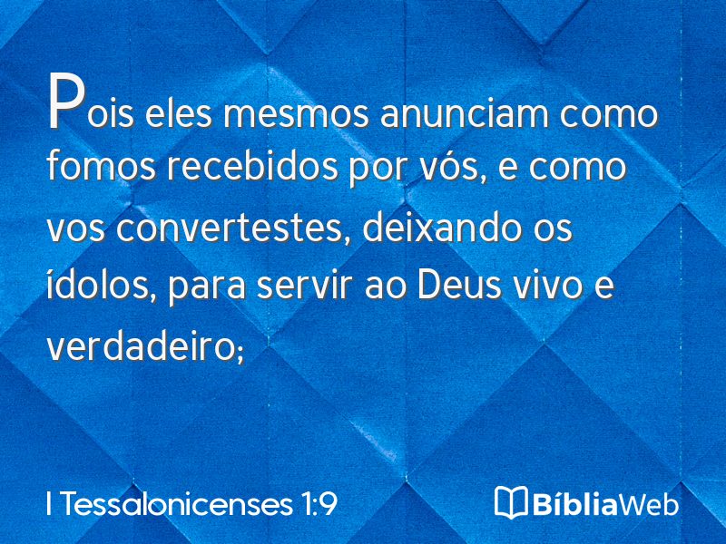 I Tessalonicenses 1:9 em imagem para compartilhar