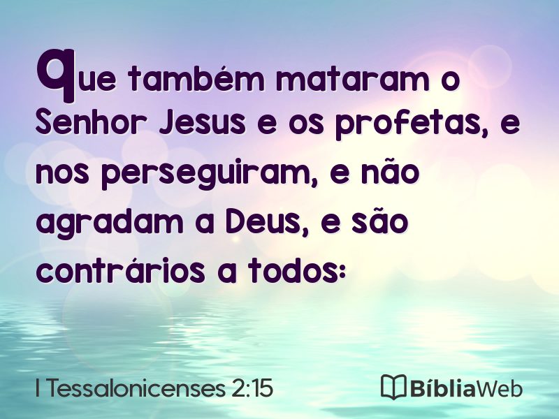 I Tessalonicenses 2:15 em imagem para compartilhar